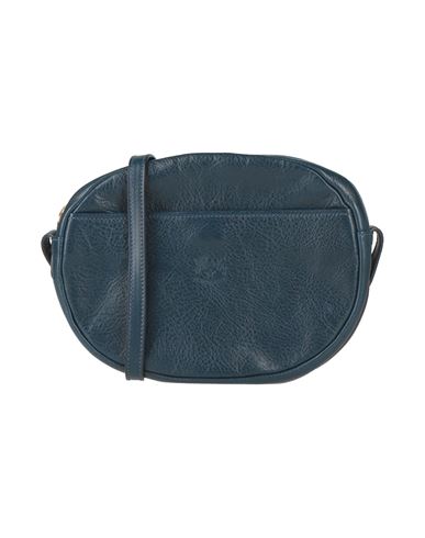 Il Bisonte Woman Cross-body Bag Navy Blue Size - Soft Leather