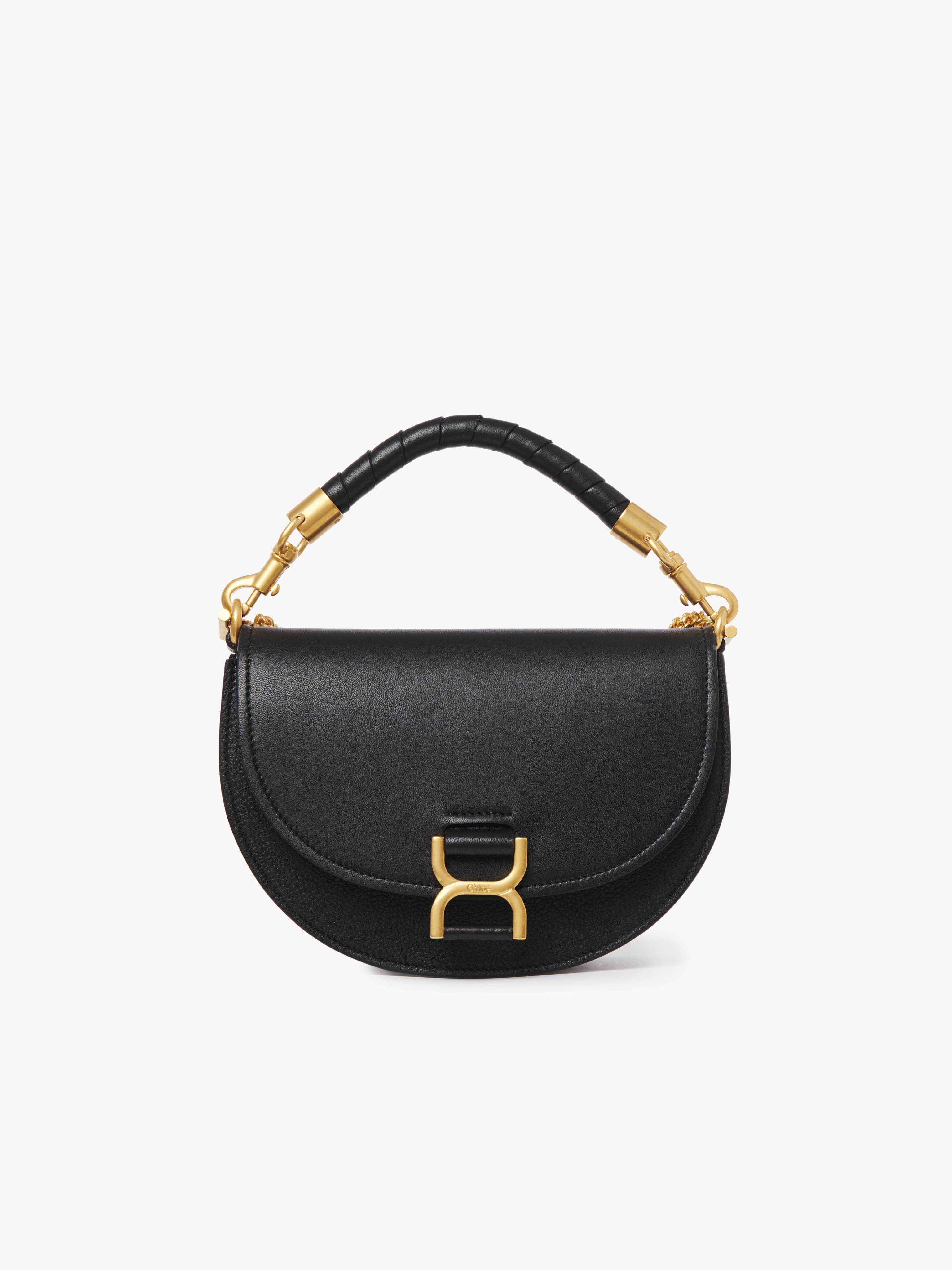 Chloé Marcie Chain Flap Bag Black Size Onesize 100% Calf-skin