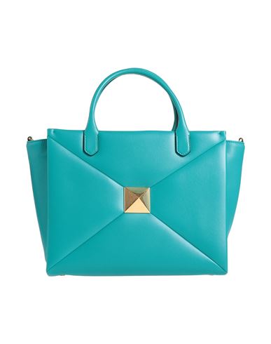 Valentino Garavani Woman Handbag Turquoise Size - Soft Leather In Blue