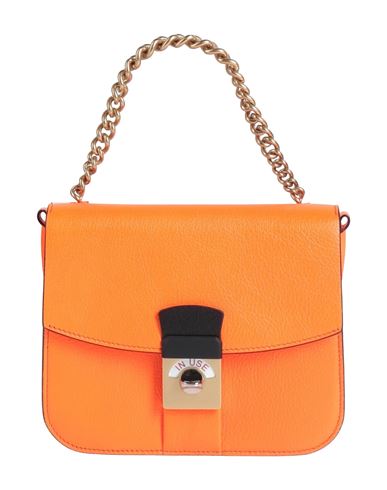 Maison Margiela Woman Handbag Orange Size - Goat Skin, Cotton, Brass, Zinc, Aluminum
