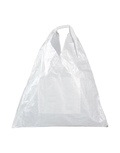 Mm6 Maison Margiela Woman Shoulder Bag White Size - Polypropylene, Bovine Leather, Brass In Neutral