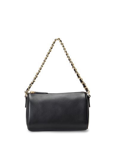 Lauren Ralph Lauren Nappa Leather Small Emelia Shoulder Bag Woman Handbag Black Size - Sheepskin