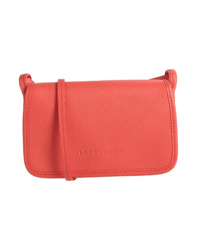 Shop Longchamp Woman Cross-body Bag Coral Size - Bovine Leather In Red