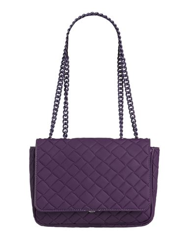 Gum Design Woman Shoulder Bag Dark Purple Size - Recycled Pvc