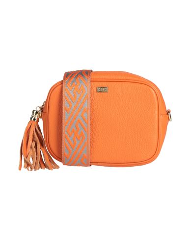Tsd12 Woman Cross-body Bag Orange Size - Soft Leather, Polyester