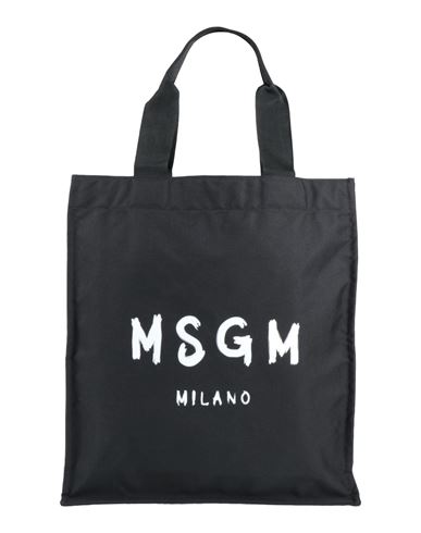 Shop Msgm Woman Handbag Black Size - Textile Fibers