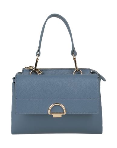 Gianni Notaro Woman Handbag Pastel Blue Size - Calfskin
