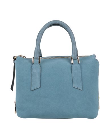 Gianni Notaro Woman Handbag Pastel Blue Size - Soft Leather