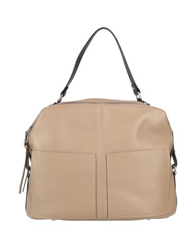 Gianni Notaro Woman Handbag Khaki Size - Calfskin In Beige