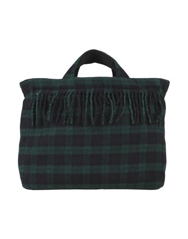 Shirtaporter Woman Handbag Dark Green Size - Wool, Polyester, Polyamide, Acrylic