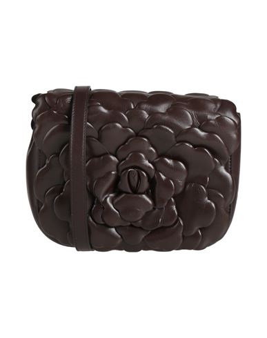 Valentino Garavani Woman Cross-body Bag Dark Brown Size - Soft Leather In Brown