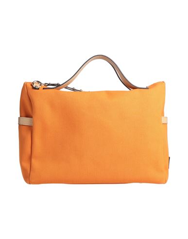 Gianni Notaro Woman Handbag Orange Size - Soft Leather, Textile Fibers
