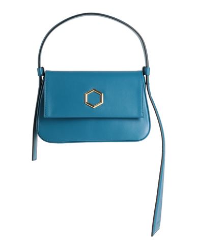 Shop Hibourama Woman Handbag Blue Size - Soft Leather