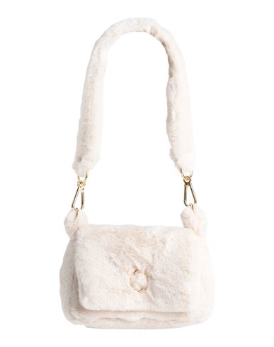 Hibourama Woman Shoulder Bag Ivory Size - Textile Fibers In White