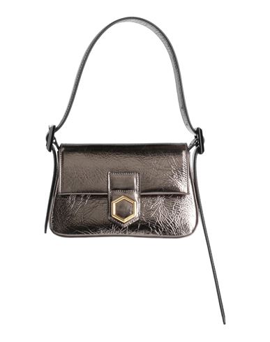 Hibourama Woman Handbag Lead Size - Soft Leather In Grey