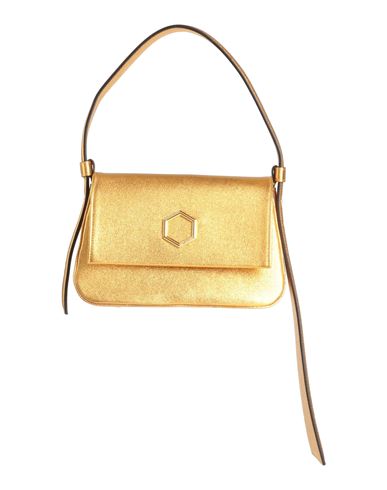 Hibourama Woman Handbag Gold Size - Soft Leather