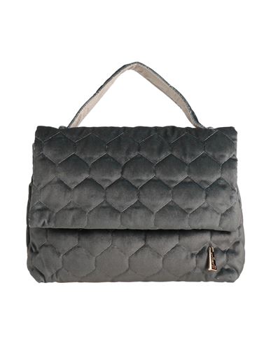 Shop La Milanesa Woman Handbag Lead Size - Textile Fibers In Grey