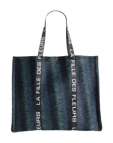 La Fille Des Fleurs Woman Shoulder Bag Midnight Blue Size - Textile Fibers