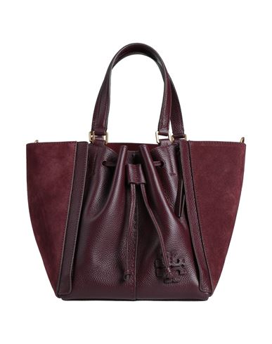 Shop Tory Burch Woman Handbag Burgundy Size - Soft Leather In Red