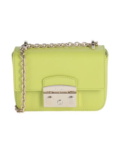 Shop Furla Metropolis Mini Crossbody Woman Shoulder Bag Acid Green Size - Leather