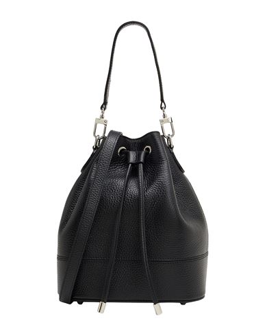 8 By Yoox Leather Bucket Handbag With Removable Shoulder Strap Woman Handbag Black Size - Soft Leath