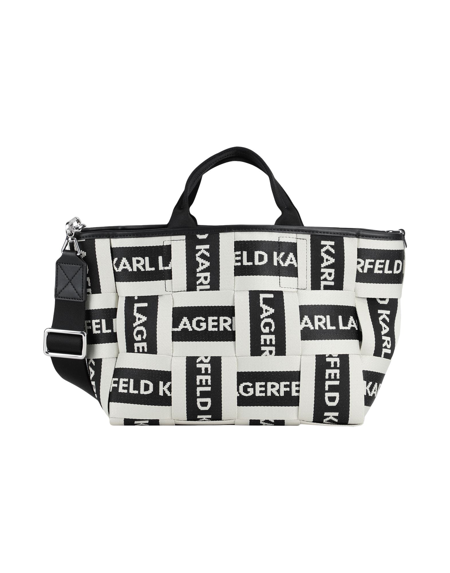 ԥ볫KARL LAGERFELD ǥ ϥɥХå ֥å åȥ 85% / ݥꥦ쥿 15% K/WEBBING LOGO SM TOTE