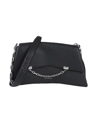 Karl Lagerfeld K/seven 2.0 Lg Shb Leather Woman Shoulder Bag Black Size - Bovine Leather