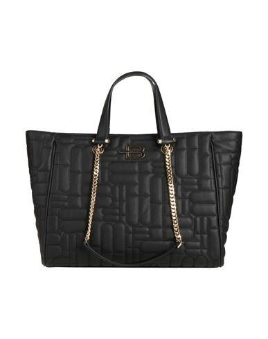 Baldinini Woman Handbag Black Size - Calfskin, Pvc - Polyvinyl Chloride