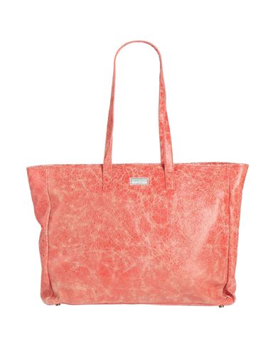 Guess Woman Shoulder Bag Coral Size - Soft Leather In Red