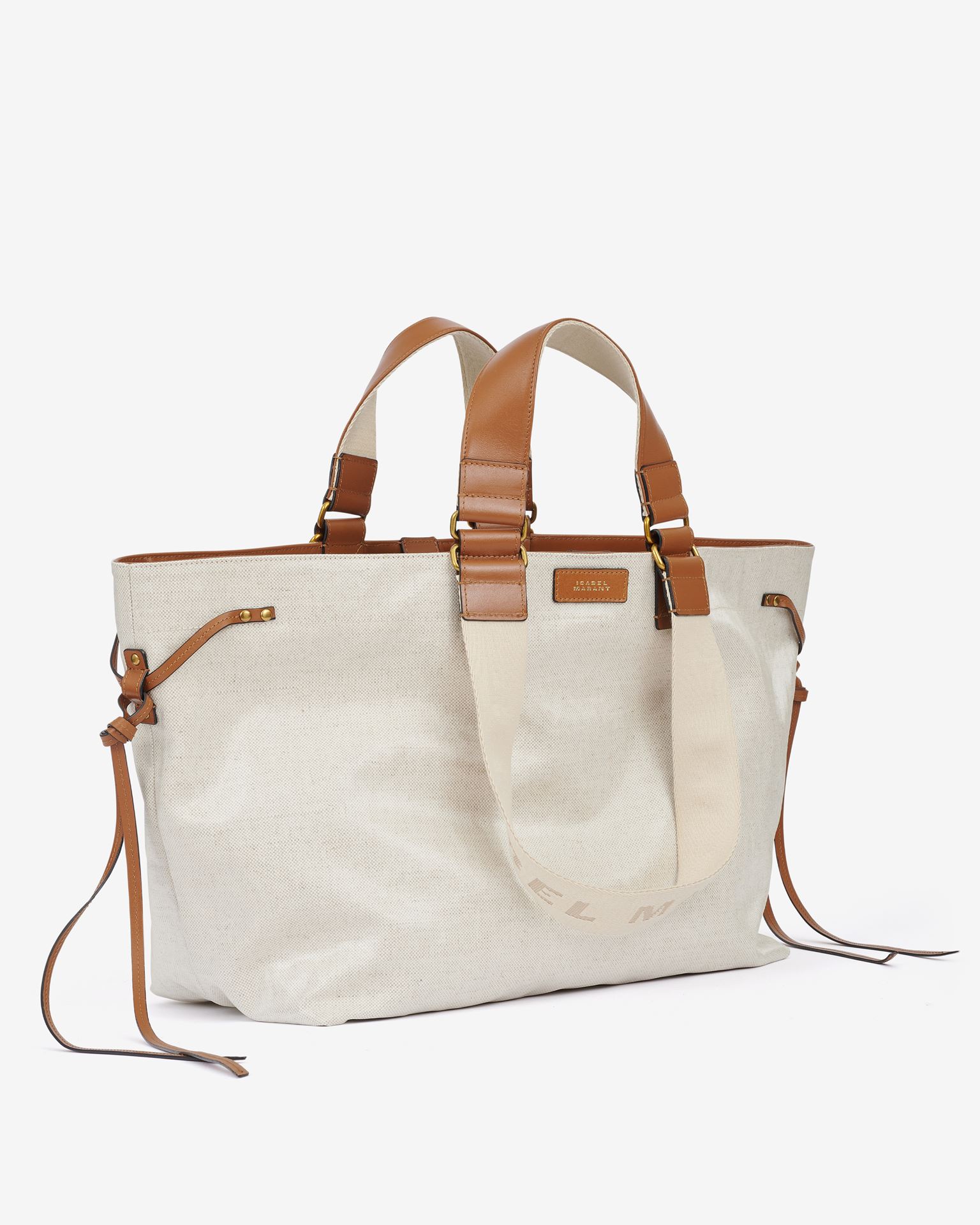 Shop Isabel Marant Wardy Leather Tote Bag In White