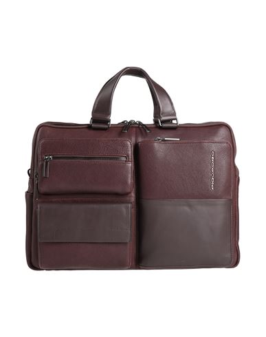 Man Handbag Dark brown Size - Bovine leather, EVA (Ethylene - Vinyl - Acetate), Nylon, Polyester, Metal