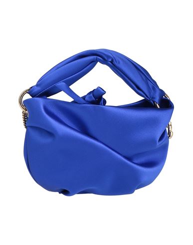 Jimmy Choo Woman Handbag Bright Blue Size - Textile Fibers In Black