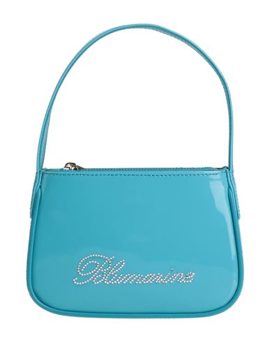 Blumarine Woman Handbag Azure Size - Cowhide In Blue