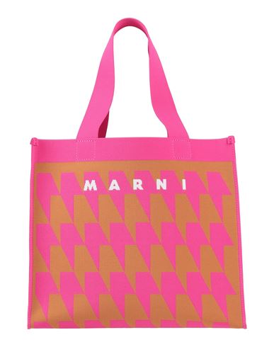 Marni Woman Handbag Fuchsia Size - Polyester, Cotton, Polyurethane, Brass, Steel In Pink