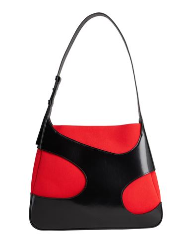 Ferragamo Woman Shoulder Bag Red Size - Calfskin, Nylon, Cotton