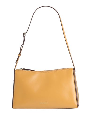 Shop Manu Atelier Woman Shoulder Bag Camel Size - Soft Leather In Beige