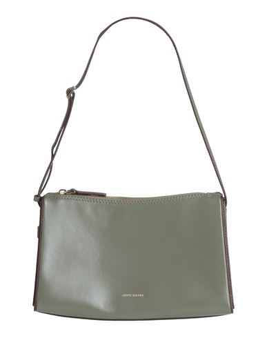 Manu Atelier Woman Shoulder Bag Military Green Size - Soft Leather
