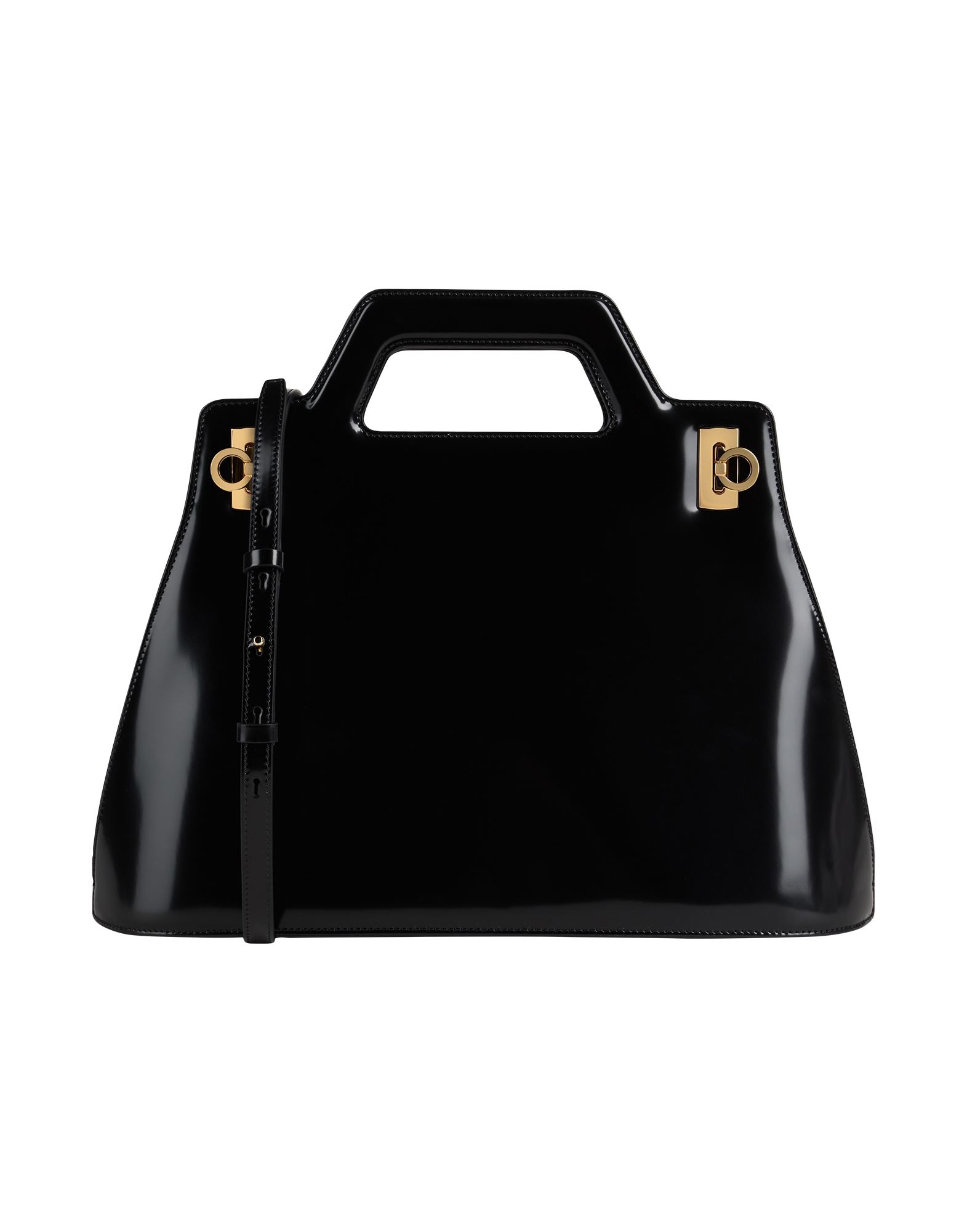 《セール開催中》FERRAGAMO レディース ハンドバッグ ブラック 革（なめし加工）