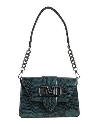 Marc Ellis Woman Shoulder Bag Deep Jade Size - Soft Leather In Green