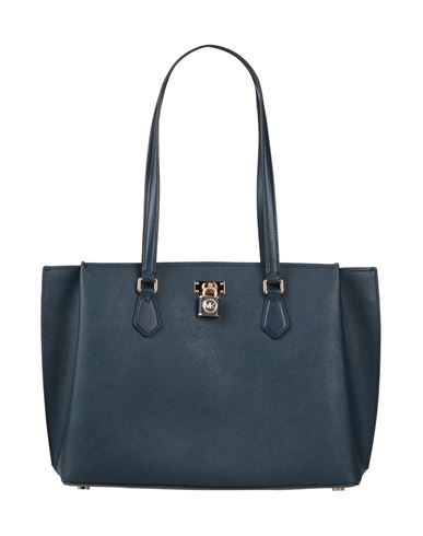 Michael Michael Kors Woman Shoulder Bag Navy Blue Size - Bovine Leather