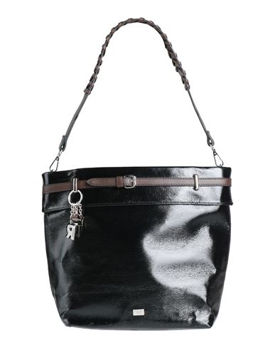 Rodier Woman Shoulder Bag Black Size - Pvc - Polyvinyl Chloride