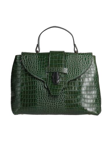 Cavalli Class Woman Handbag Green Size - Soft Leather, Polyester
