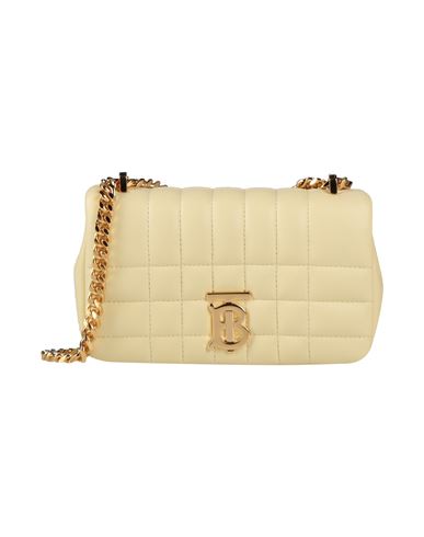 Burberry Woman Cross-body Bag Light Yellow Size - Soft Leather