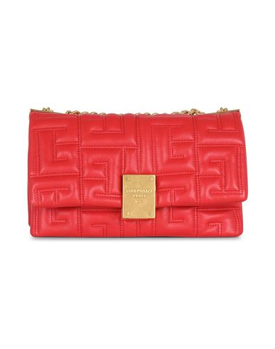 Balmain Woman Handbag Red Size - Lambskin