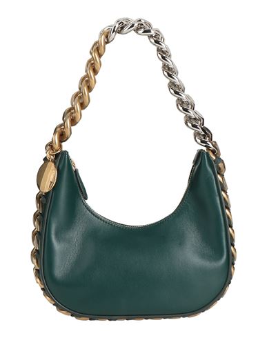 Shop Stella Mccartney Woman Handbag Dark Green Size - Textile Fibers
