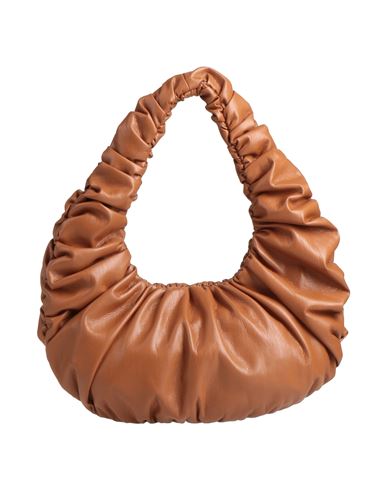 Nanushka Woman Handbag Camel Size - Polyurethane, Recycled Polyester In Beige