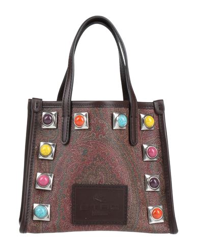 Etro Woman Handbag Dark Brown Size - Cotton, Polyester, Pvc - Polyvinyl Chloride, Calfskin