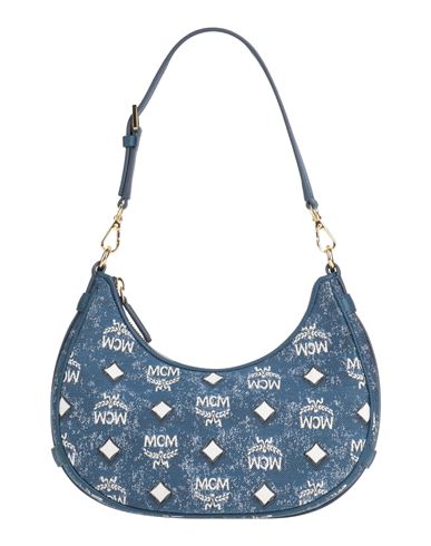 Mcm Woman Handbag Blue Size - Textile Fibers