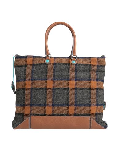 Shop Gabs Woman Handbag Brown Size - Cotton, Calfskin