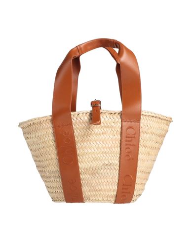 Chloé Woman Handbag Camel Size - Synthetic Fibers, Calfskin In Brown